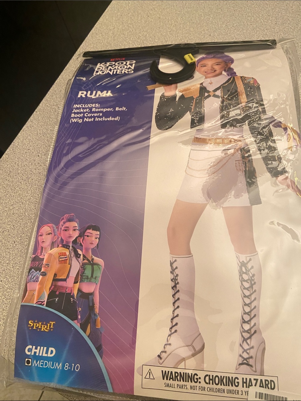 Spirit Rumi Kids Costume - White, Black & Gold Accent